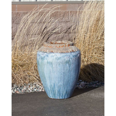 Oil Jar FNT3499 Ceramic Vase Complete Fountain Kit Vase Fountain Blue Thumb